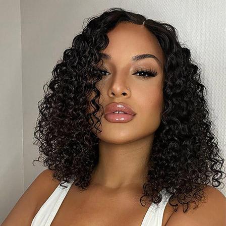 Deep Wave V Part Human Hair Wig