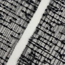 Fancy Irregular Design With Lurex Sequins Embroidery Fabric