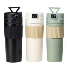Custom smart  temperature display thermos cup coffee cup with temperature display 420 ml in bulk