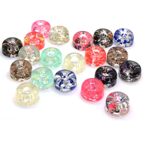 Factory New Arrive Harz Flatback Candy Ring Cabochon Kawaii 20MM Flat Back Harz Donut Cabochon Mit 5MM Großloch Schmuck DIY