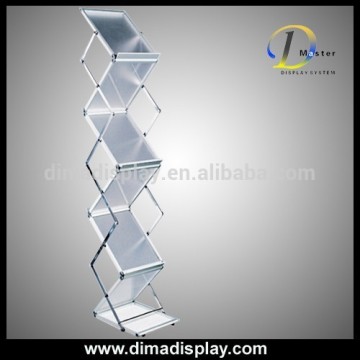 DM 6*A4 aluminium brochure display holder,exhibition brochure stand