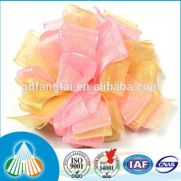 Wrapping decoration muti-colored organza pull bow ribbon