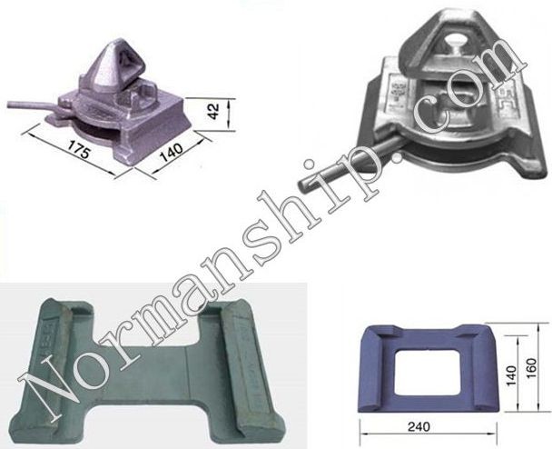 Container Dovetail Bottom Twist Lock with Base Plate