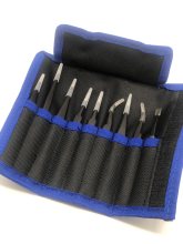 12PCS Tweezers in Nylon Bag Stainless Steel