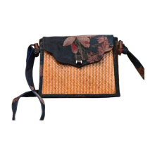 Handwoven Heritage Xiangyunsha Bamboo Bag - DIY Traditional Painted Decoration for Cultural Parties and Souvenirs