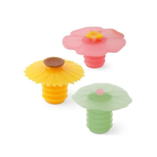 Food Grade Flower Silicone Wine Bottle Stopper