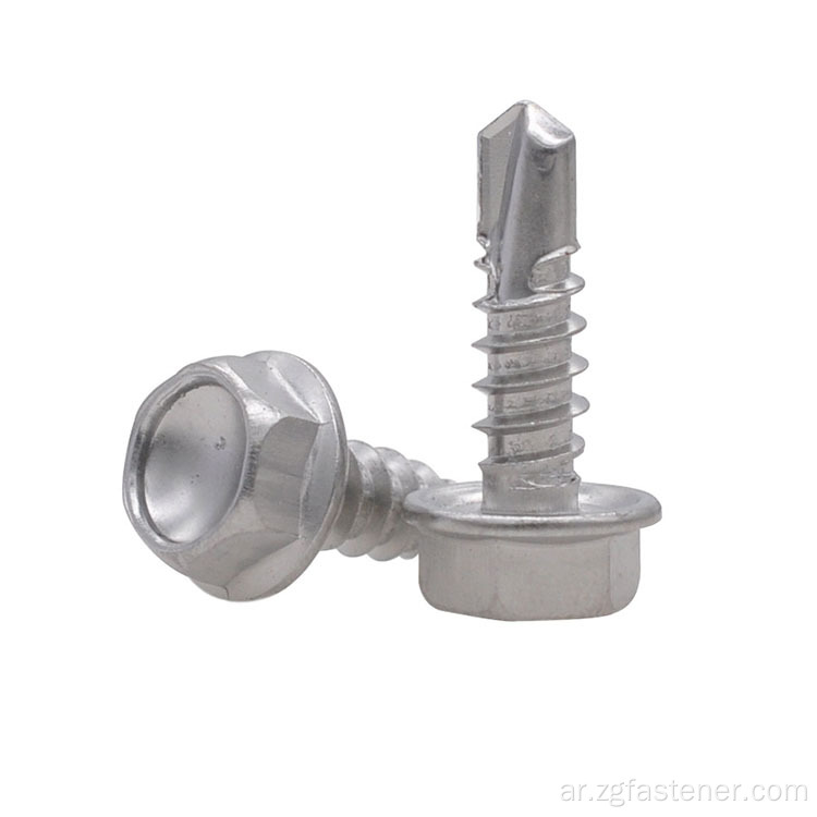 Hex Head Metal Tek Self Drilling Screw with Gasher