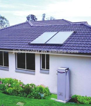 Flat pressurized solar water heater