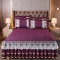 New Bazaar style yarn-dyed lace single bed skirt