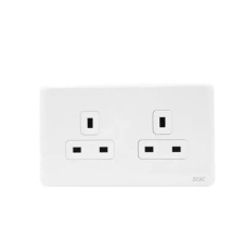 Double 13A BS Power Outlets British wall socket