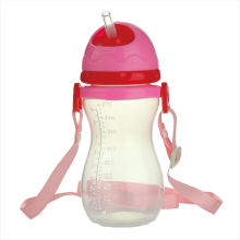 300ml PP colored baby water bottle with strap