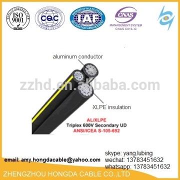 1kv 10KV Manufacturing Company Overhead messenger Lines ABC Cable