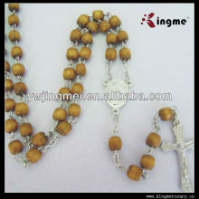Original Catholic Wooden Beads Chain Rosary