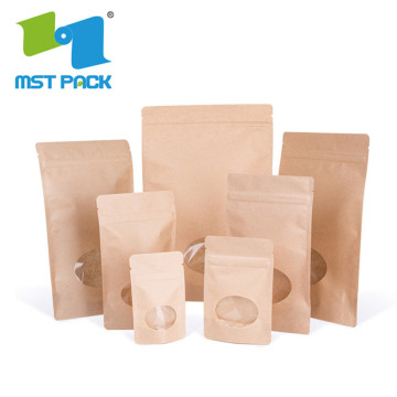 Bolsa de cofee de papel kraft reutilizable