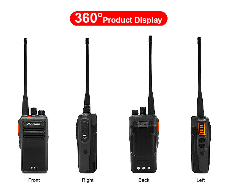 LARGO RANGO ECOME ET-538 Professional Radio Radio Way Walkie Walkie Talkie