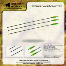 Factory wholesale Linkboy green camo carbon arrow for archery hunting