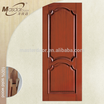 Simple design flush solid wood door with lock