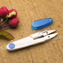 Wholesale plastic sewing scissors portable cross stitch safe scissors with cap cutting tools