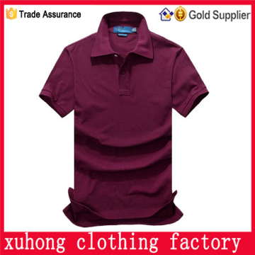 Double mercerized cotton solid color polo shirts customized logo 2016