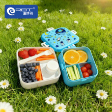 Colorful Cartoon Square Lunch Box for School