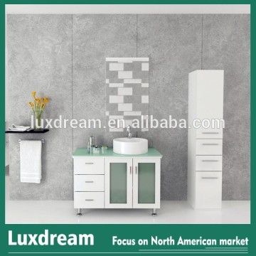 white europe style bathroom furniture with side cabinet