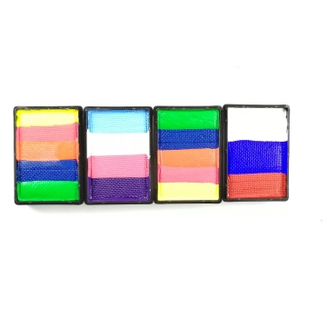 Neon Color  Split cake face paint