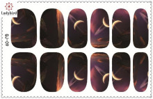 beautiful colorful sky nail sticker