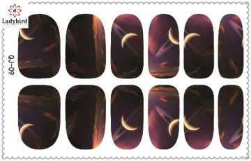 beautiful colorful sky nail sticker