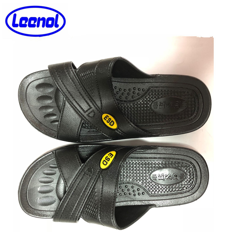 LN-1577101G Black ESD Slippers Anti-slip SPU Slipper Antistatic Sandals