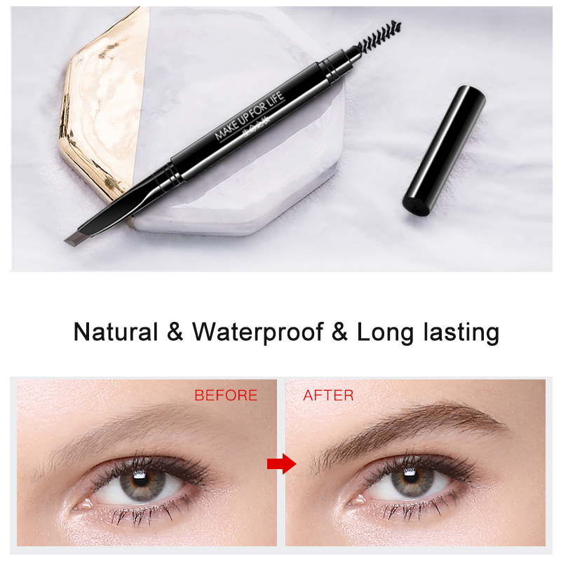 Double Head Long Lasting Waterproof Eyebrow Pencil