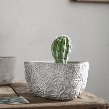 Handmade Heart Shape Cement Plant Pots for Home Decor