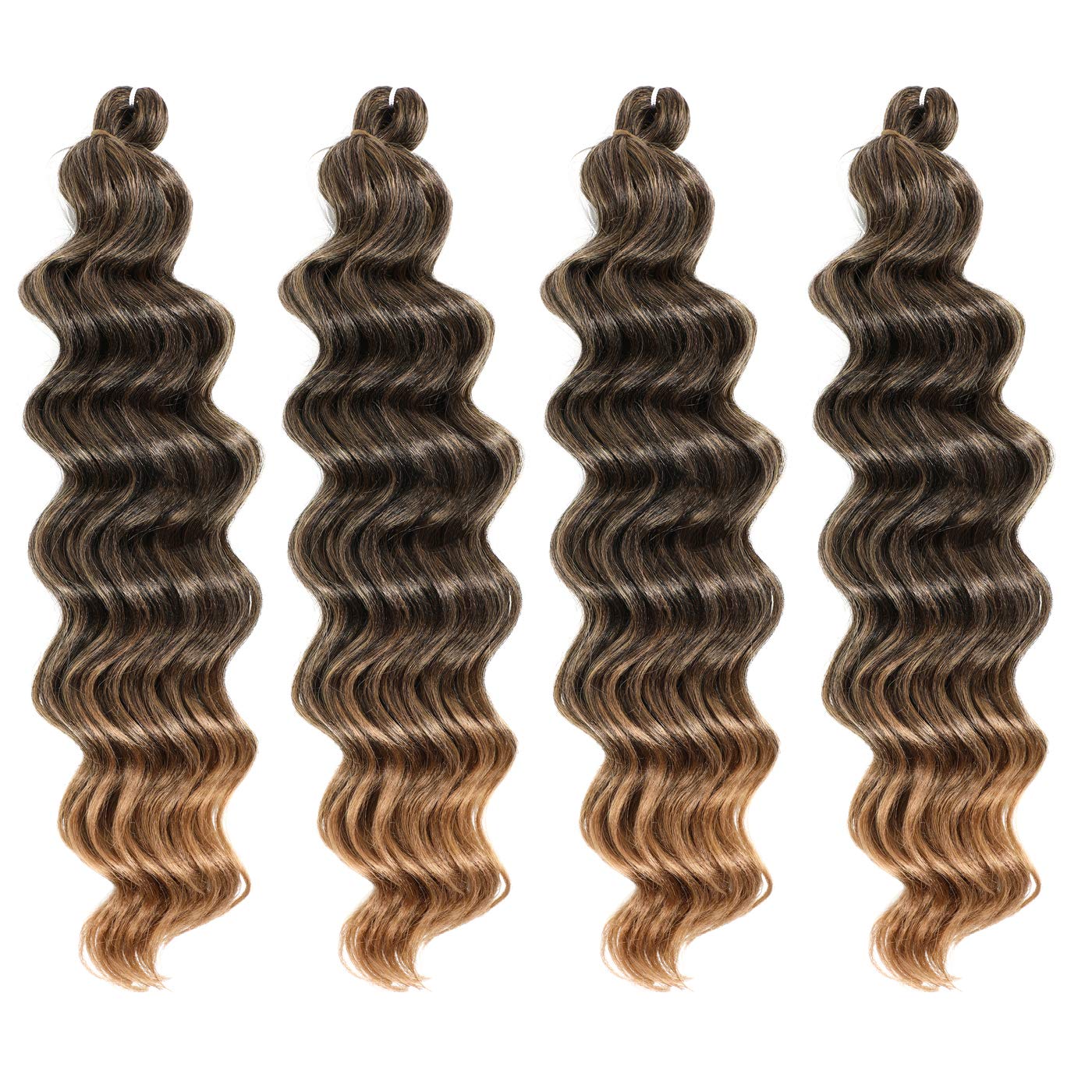 Deep Wave Twist Crochet Hair Curly Loose Deep Twist Braiding Hair Extension Solid And Mixed Color Synthetic Fiber Hair