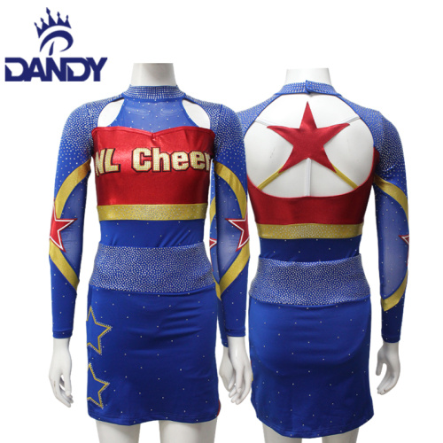 การแข่งขัน Dandy Sparkle Custom Cheerleading เครื่องแบบเซ็กซี่เชียร์เครื่องแบบ