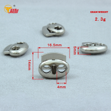 Mini Oval Dual Hole Metal Spring Cord Lock