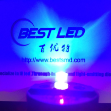 5mm LED piscando em vermelho e azul com parte superior plana