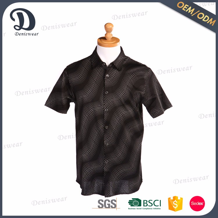 Factory sale short sleeves chiffon mens summer shirt