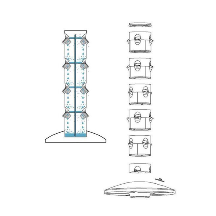 Indoor Hydroponics System Vertical Tower