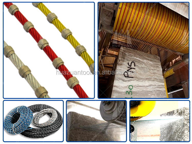 Dia 7.2-9.0mm Plastic Diamond Rope Wire saw for Marble Cutting