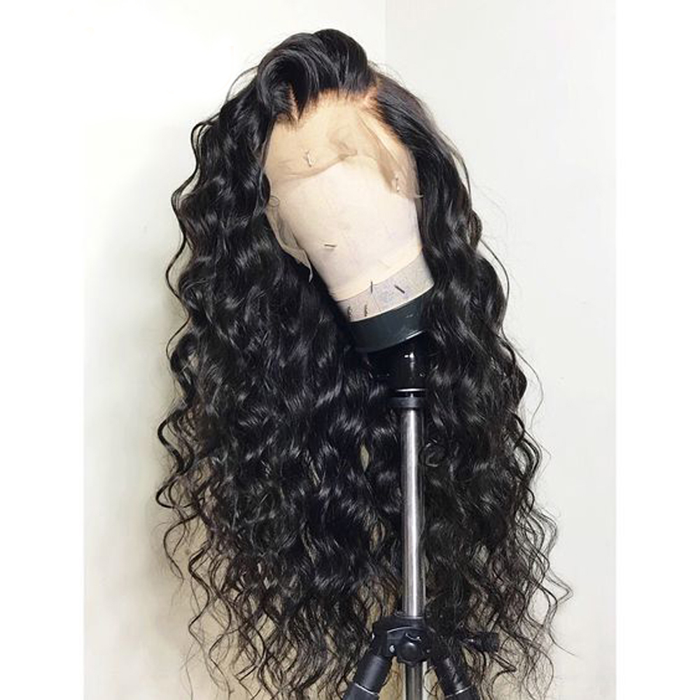 Deep wave Remy Hair Brazilian Water Wave Lace Front Wig Human Hair wigs For Black Women Gossip Glueless Black Wig