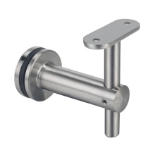 Exterior wall mounted removable glass handrail support