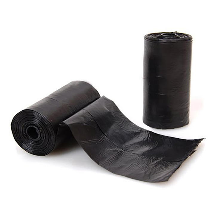 Rollo de bolsas de basura de plastico HDPE/LDPE revestimiento negro