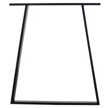 A shape metal table legs wrought iron crossed