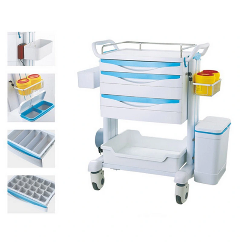 Medical Cart Hospital Emergency Nursing Equipment Trolley