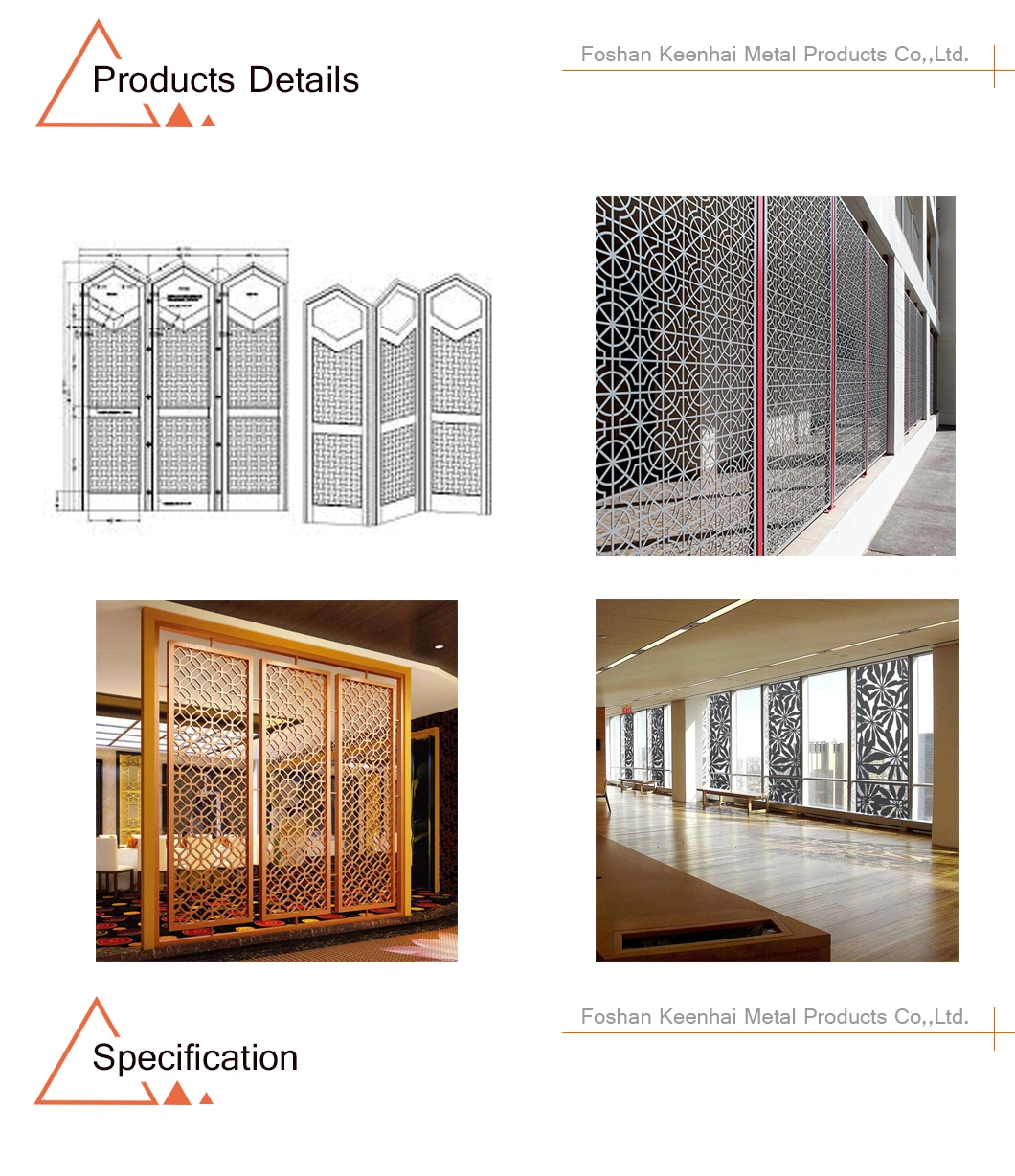 Customed Design Decorative Metal Stainless Steel Wall Partition