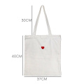 Canvas Bag Love Embroidery Patch Handbag Red Heart