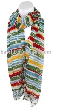 Multi stripe scarf N6906