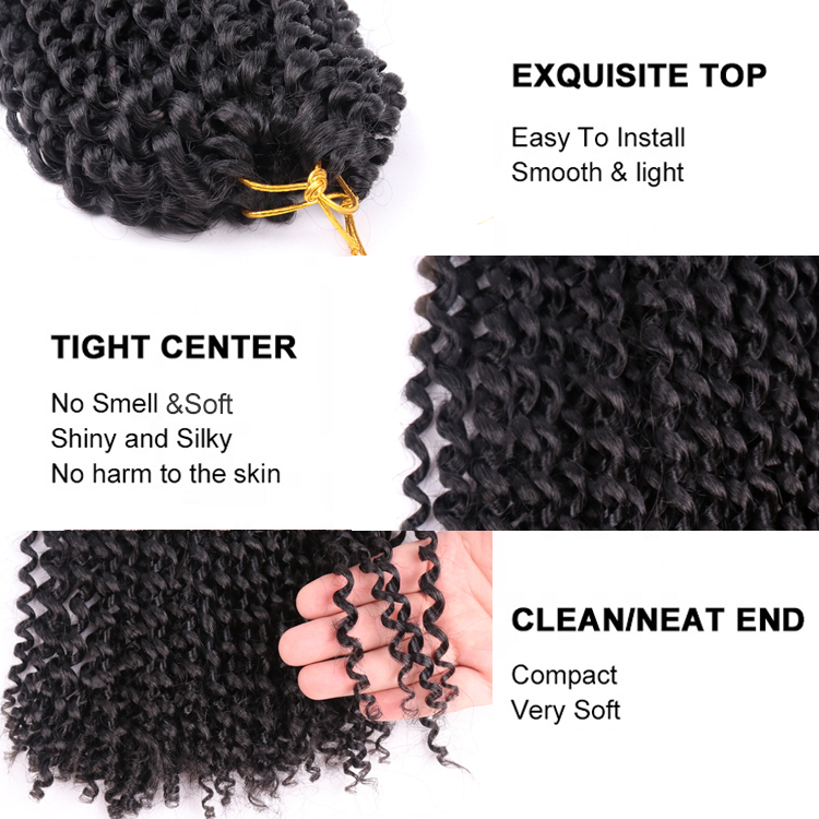 Top selling 18 inches water wave for passion spring twists braids bohemian water wave crochet passion twist hair