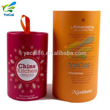 Hot sale white cardboard tea canister for 500g , wholesale custom design tea tin tube packaging