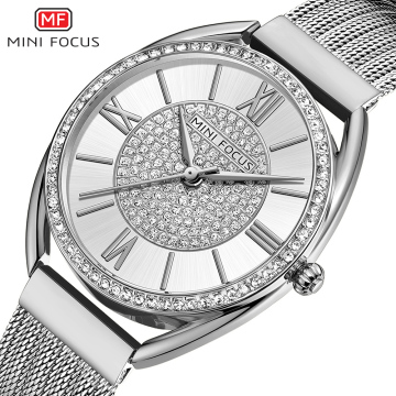 MINI FOCUS Trendy Crystal Watch for Women Business