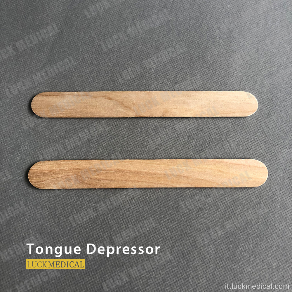 Depressor per lingua in legno usa e getta